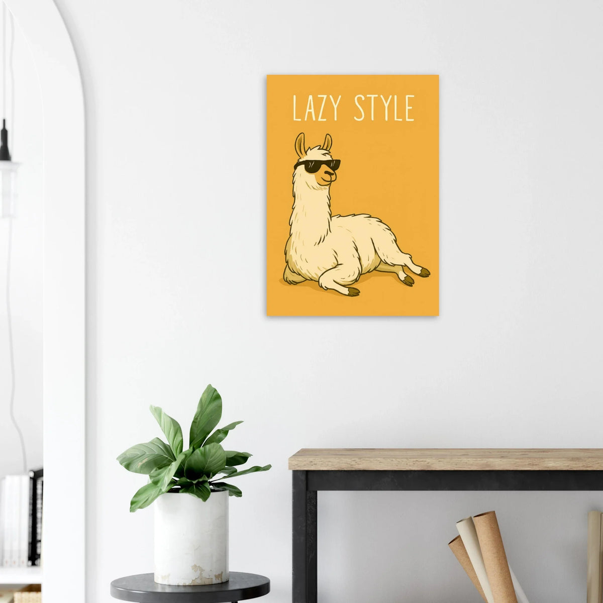Lazy Style Chillin' Llama Poster – Premium Wall Art for Relaxed Vibes