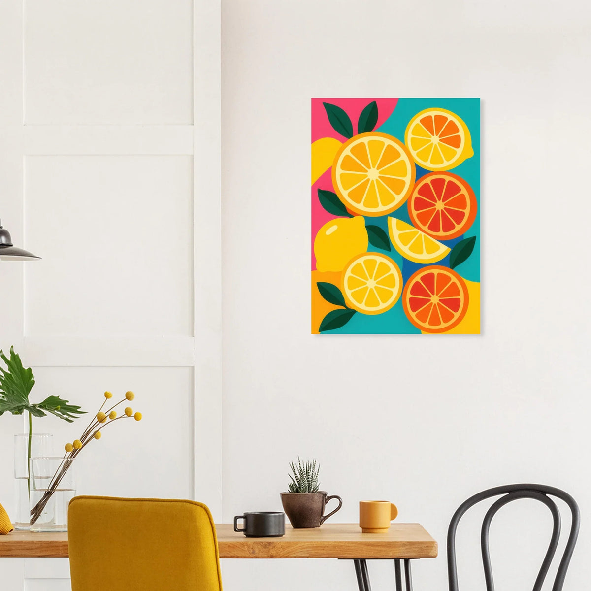 Frukter: Vibrant Citrus Pop Art Print for a Zesty Home Refresh