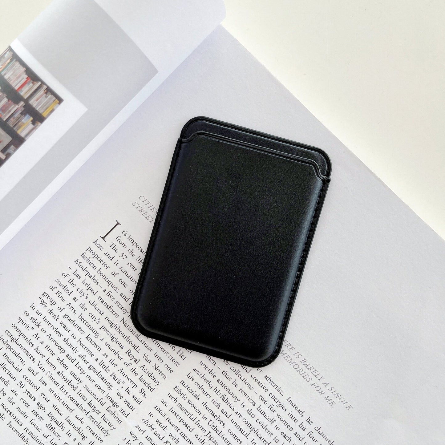 Magnetisk læderkortholder til iPhone til MagSafe