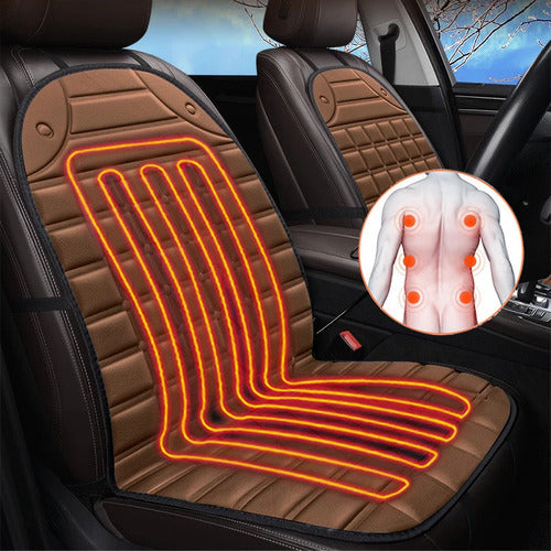 Winter Heated Car Seat Cover 12V Heating Warmer Car Seat Cushion 1/2pcs