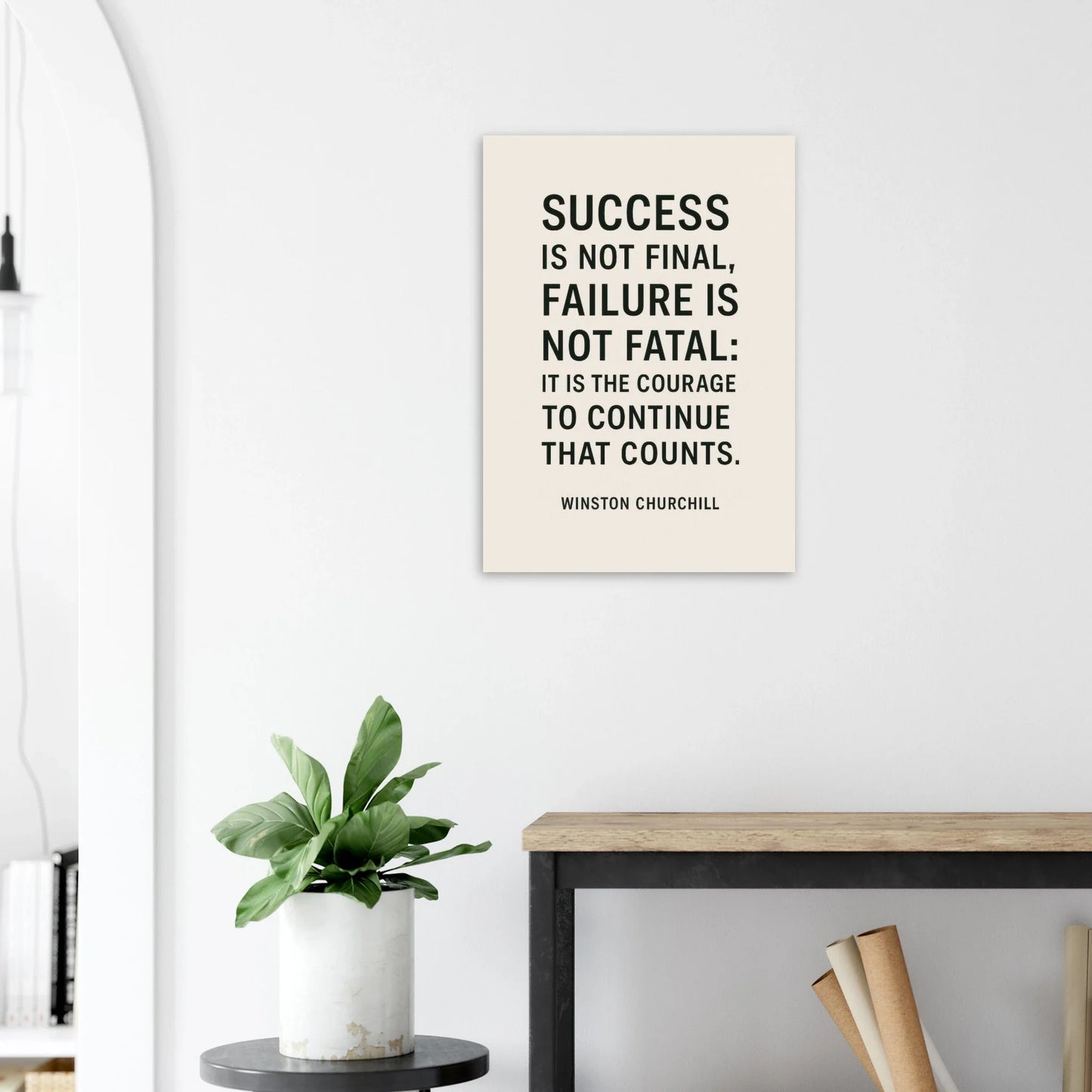 Winston Churchill 'Courage to Continue' Motivational Quote Poster in various sizes