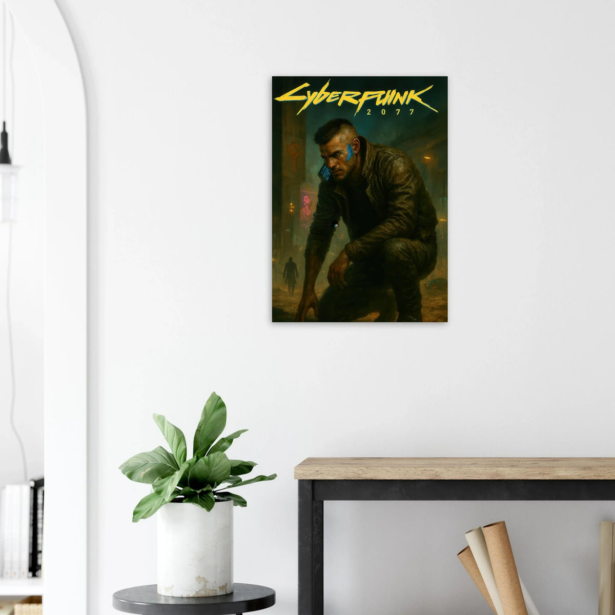 Cyberpunk Poster - Övergiven Stad Art Print