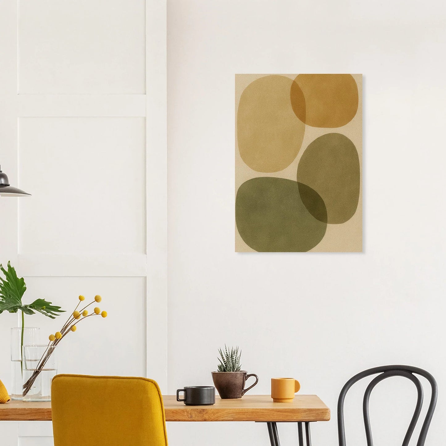 Minimalist Organic Shape Art Print – Earth Tones Abstract Poster
