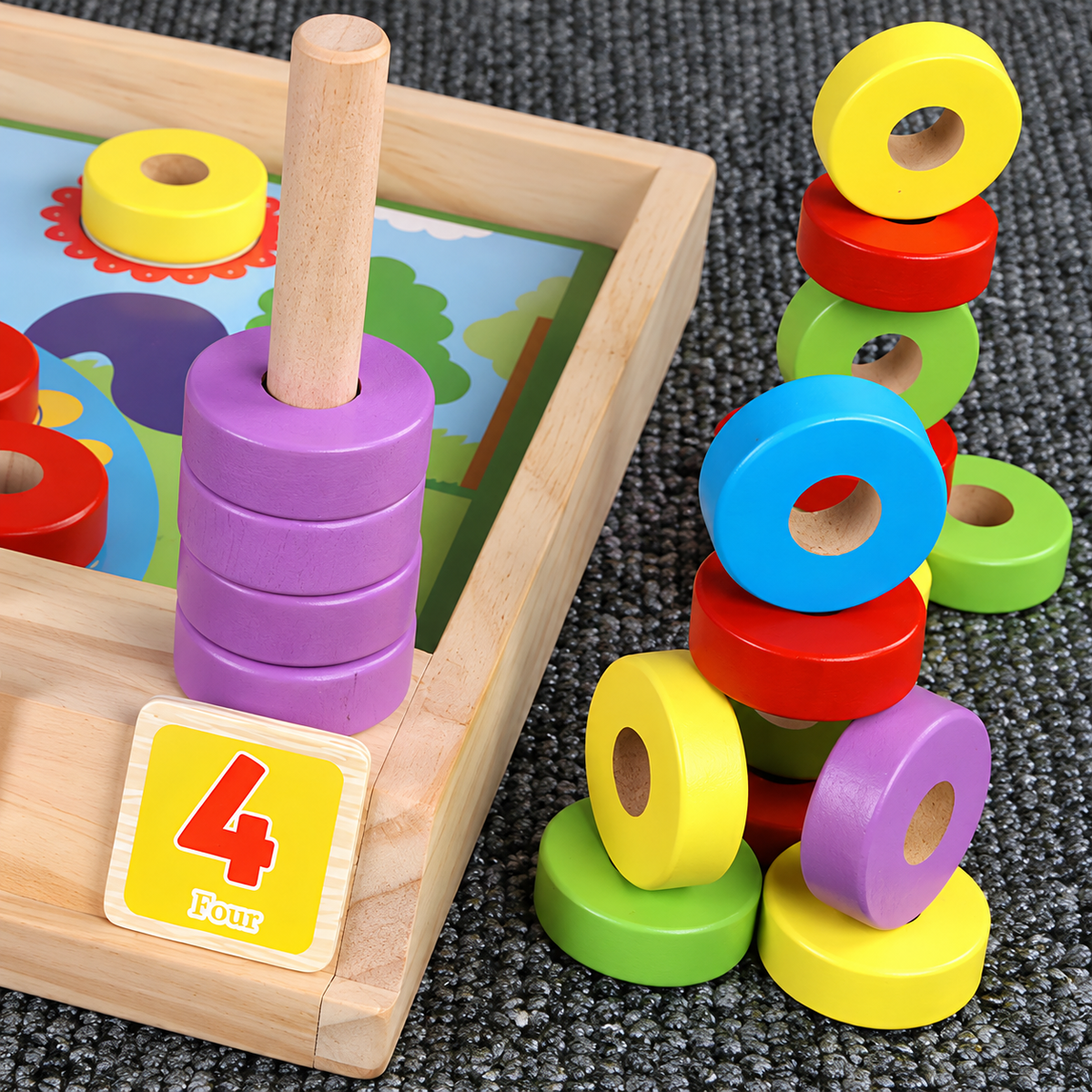 Wooden Arithmetic Learning Box