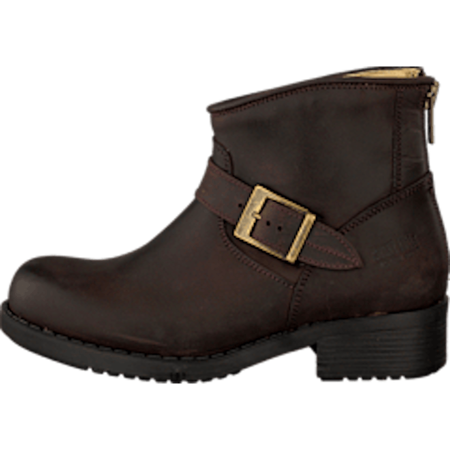 Very Low Boot Zip Back Brown/Gold