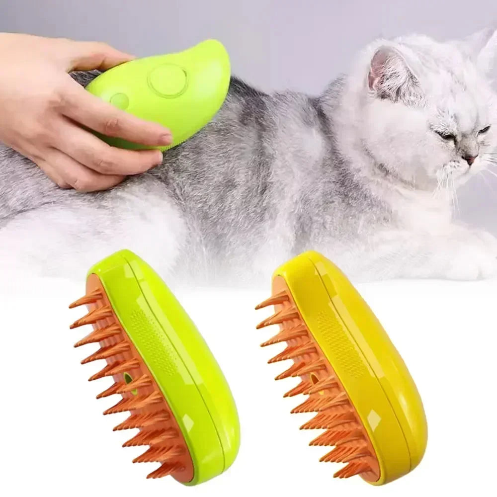 Ångande borste för katter