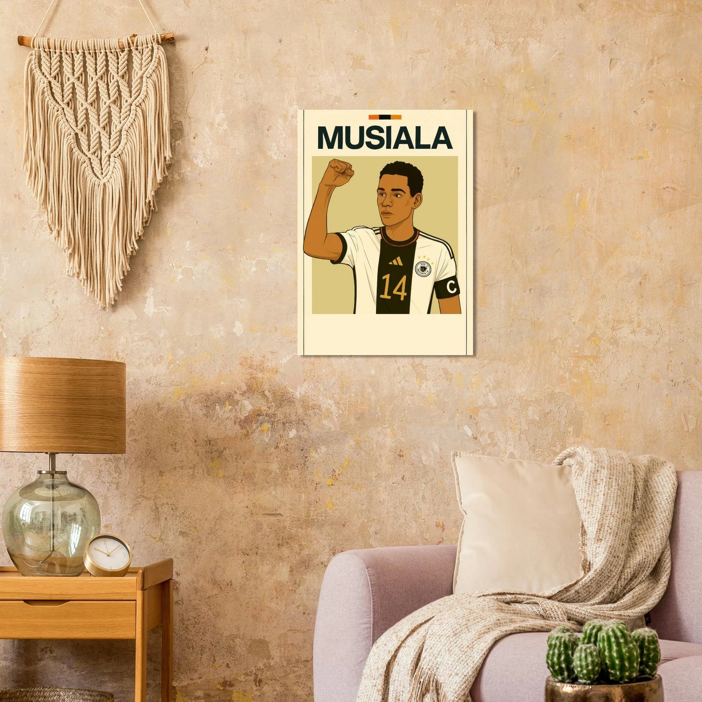 Musiala Dynamic Action Poster – Bold Sports Art Print in Various Sizes