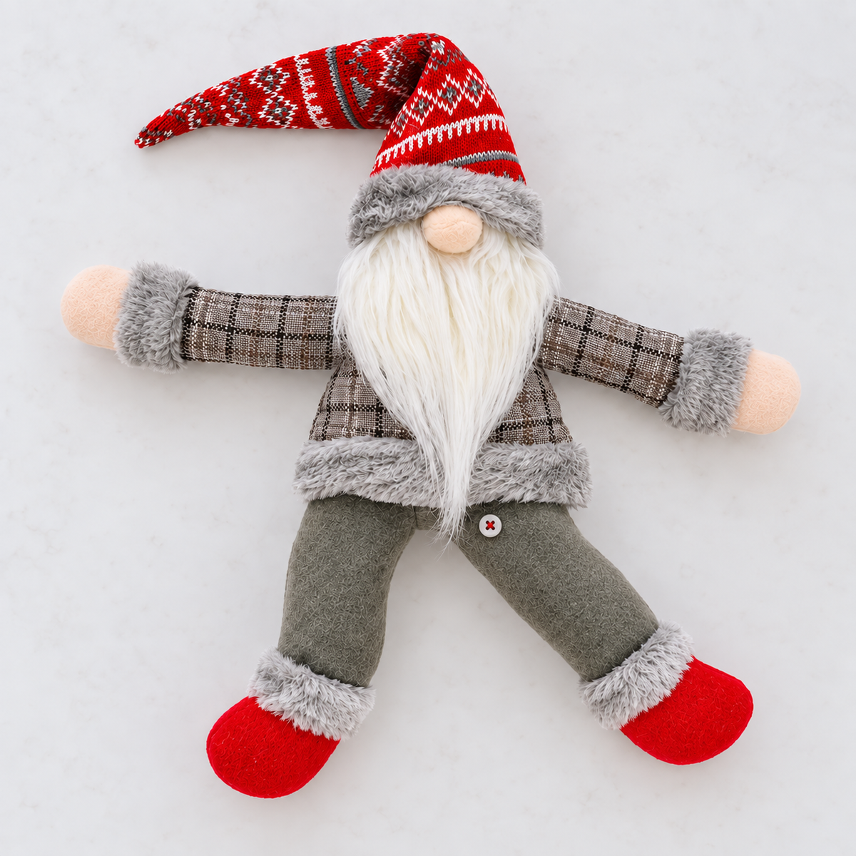 Red-Hat Christmas Gnome Curtain Tieback