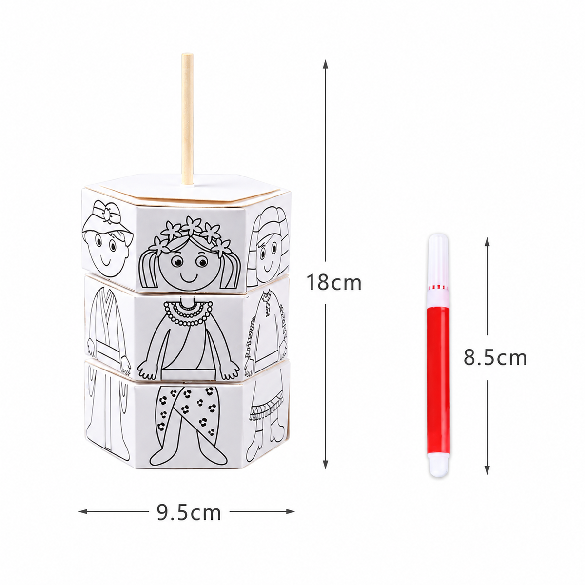 Rotating Dress-Up Coloring Craft