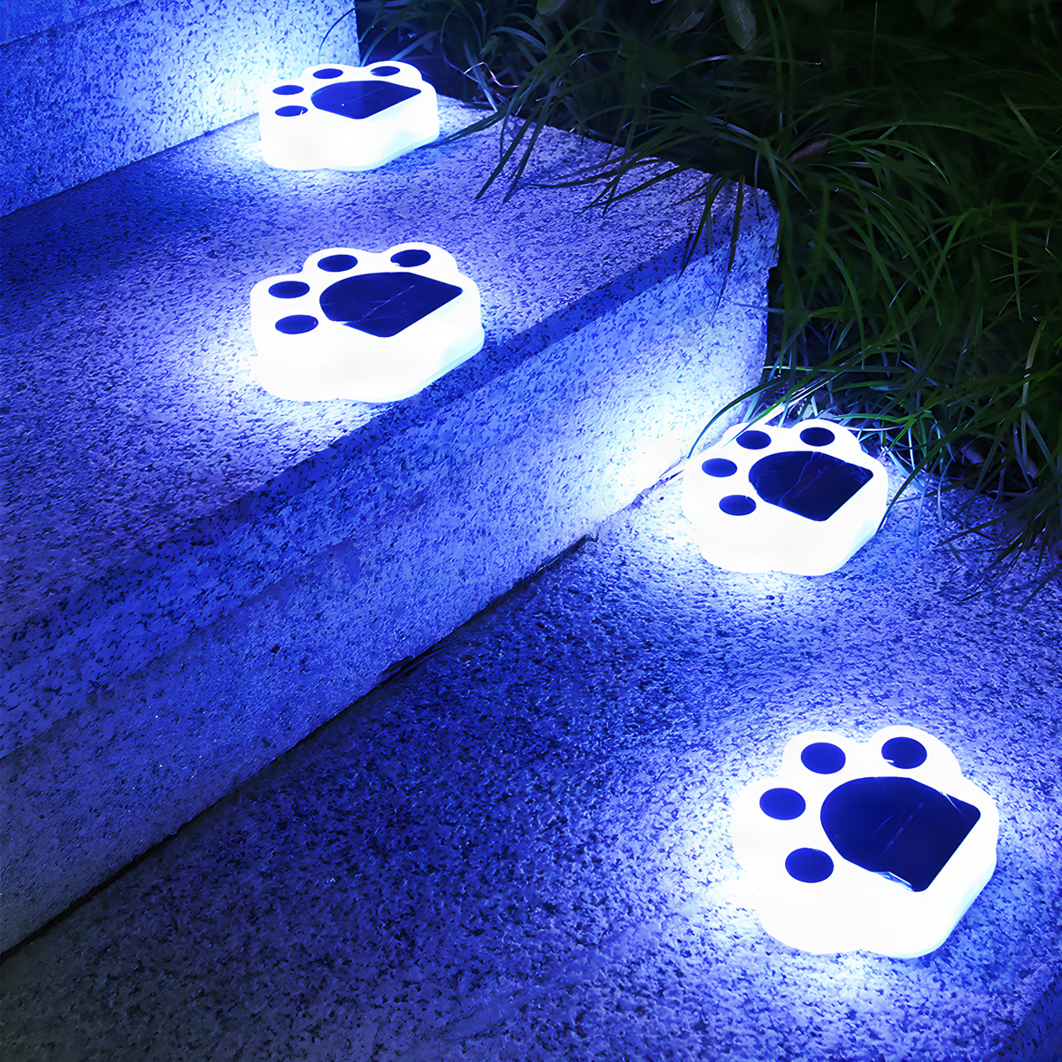 Solar Paw Print Garden Lights