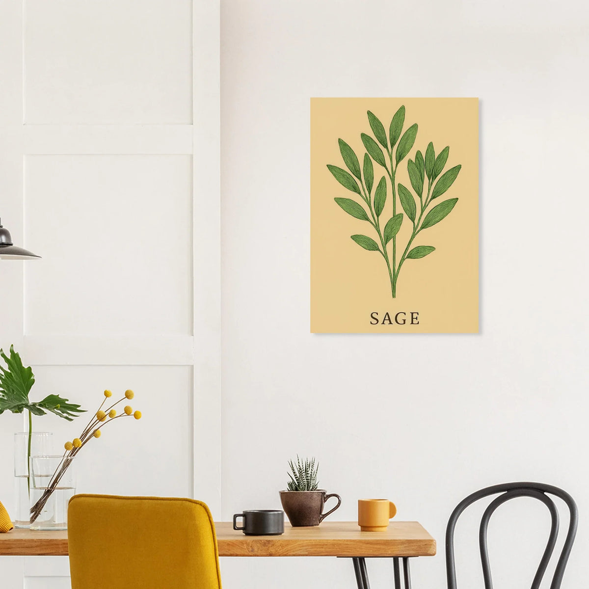 Frukter: Välsmakande Vintagetryck med Botaniska Örter – Välj din Perfekta Storlek