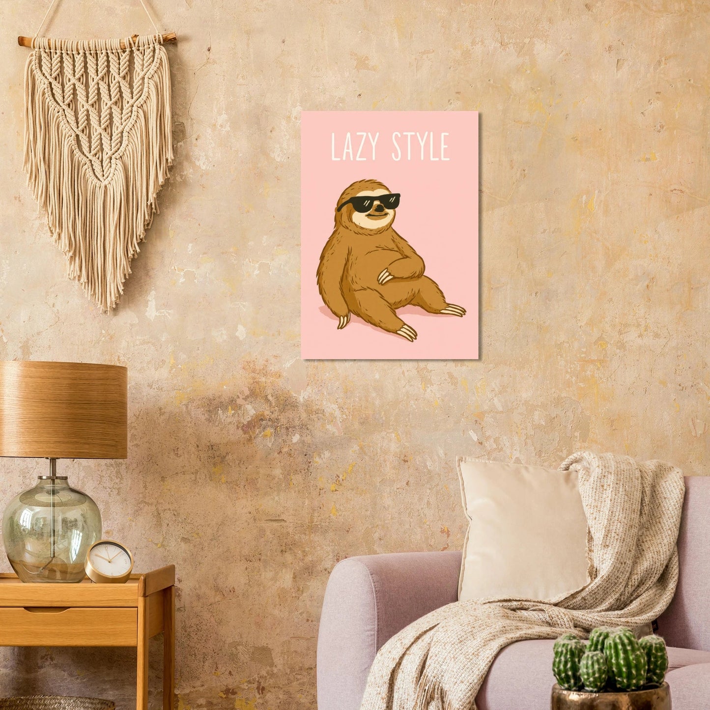 Lazy Style Sloth Poster - Chill Vibes Wall Art for Any Room