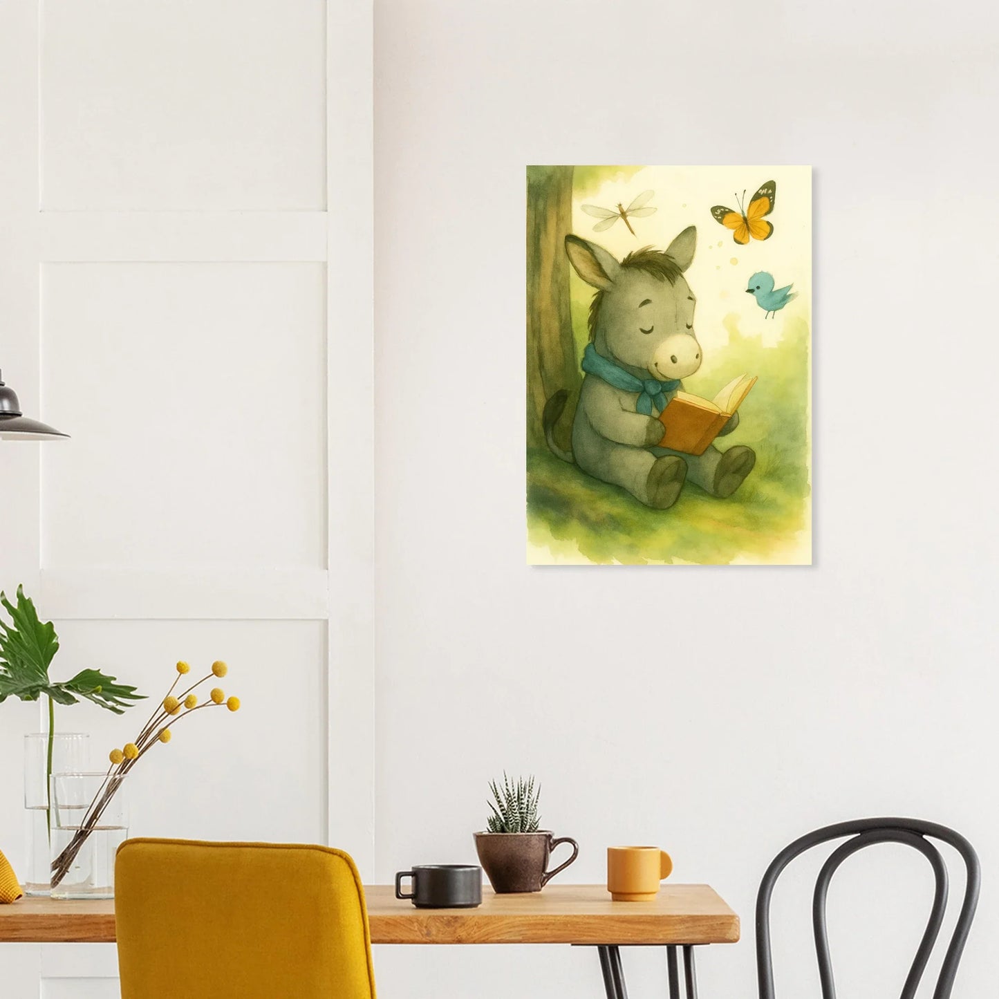 Little Donkey's Quiet Corner: Enchanting Storytime Art Print
