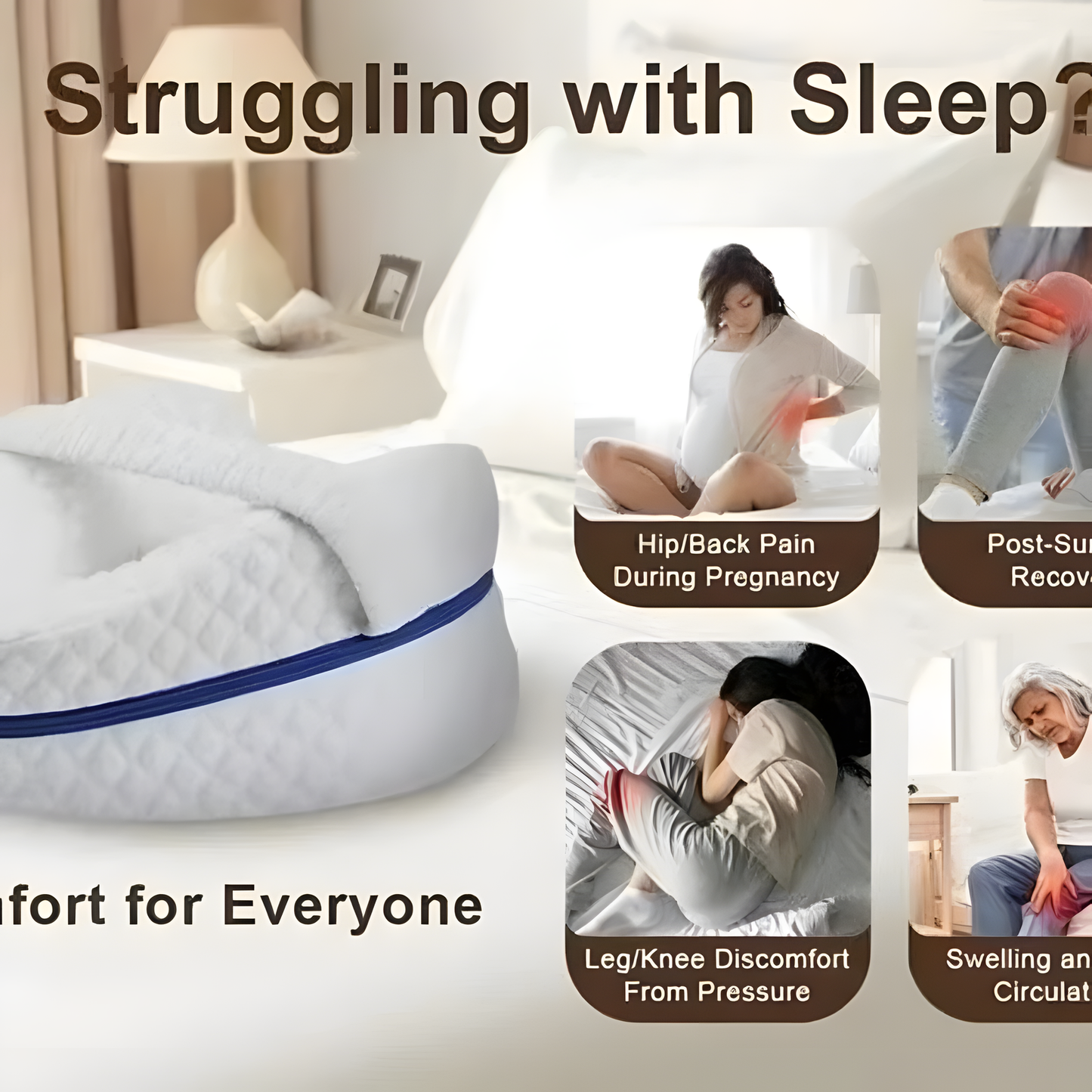 Heart-Shaped Leg Pillow