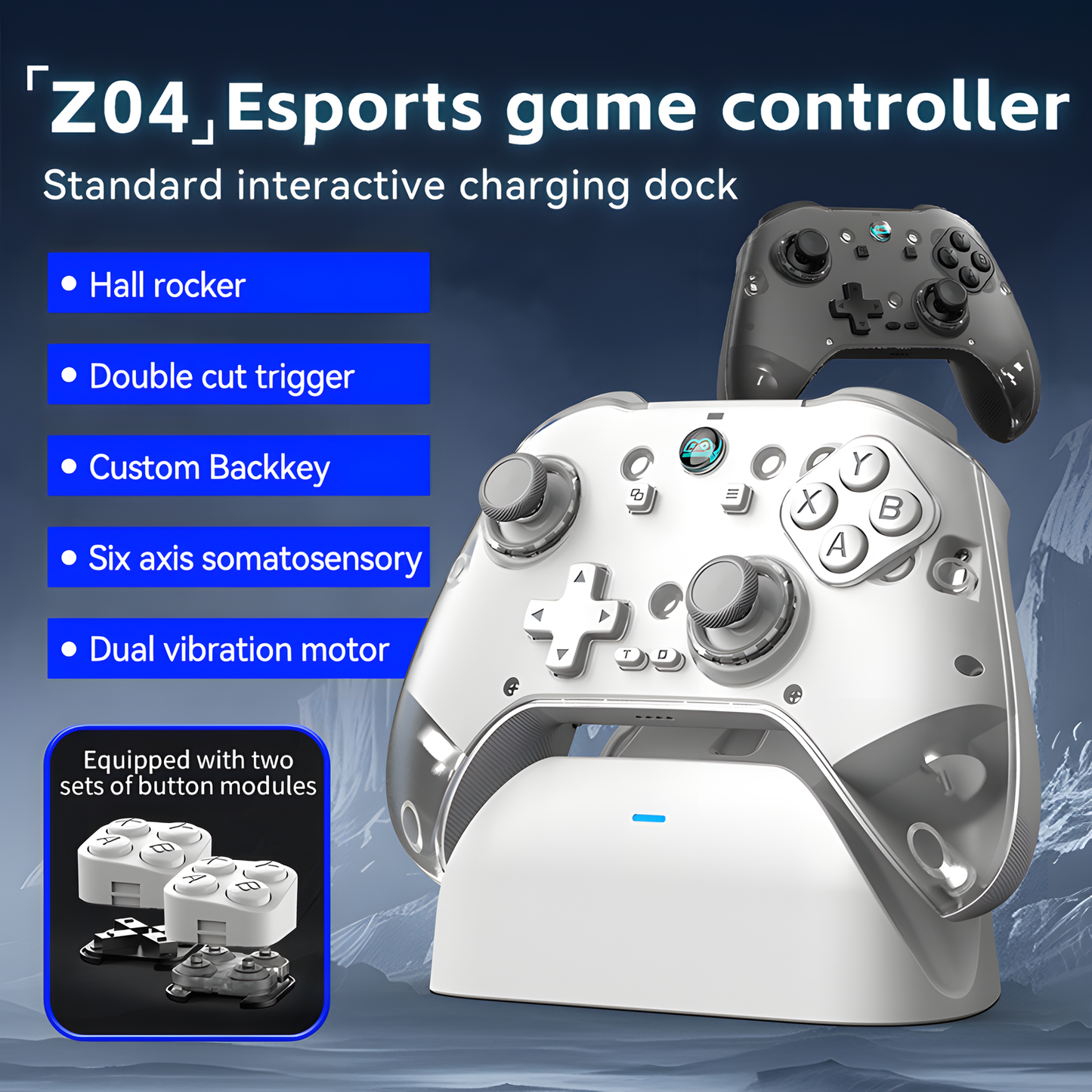 Wireless Game Controller with Charging Dock