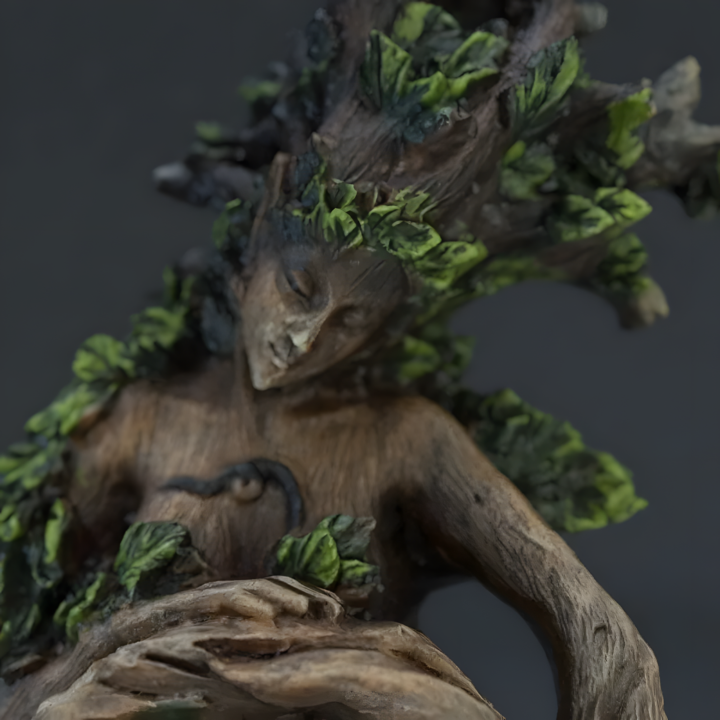 Tree and Bird Resin Statue