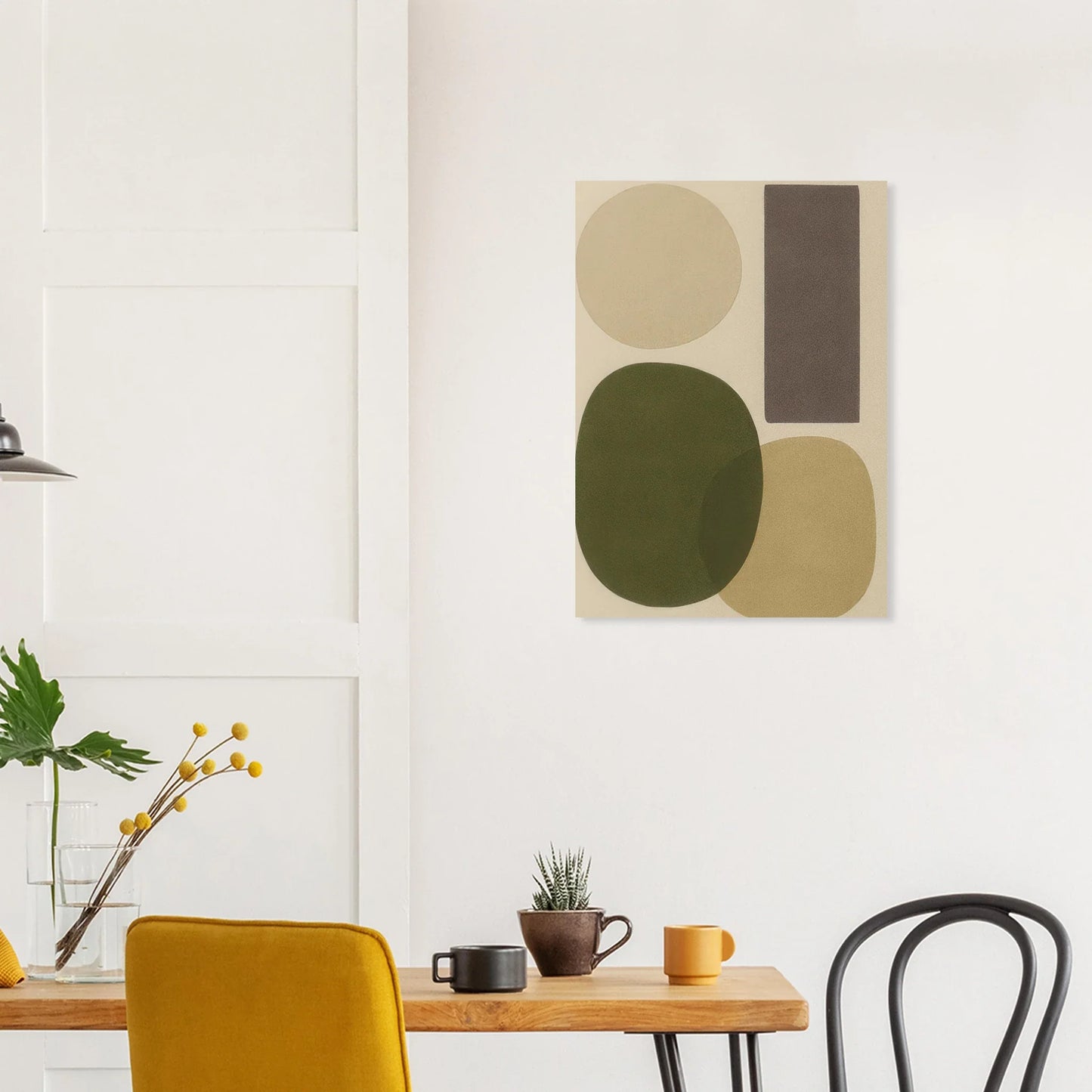 Abstrakt Minimalistisk Jordnära Geometrisk Affisch