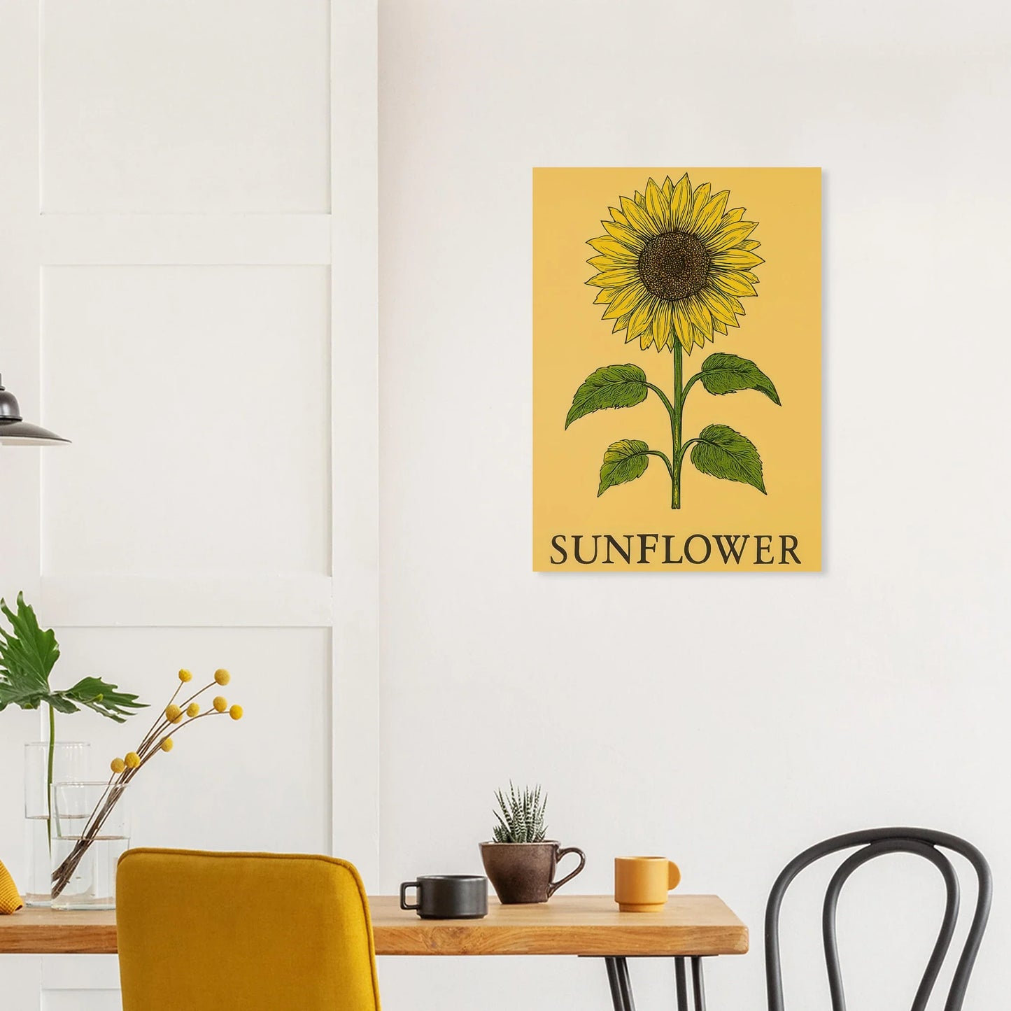 Frukter Solros Poster - Levande Gårdsinspirerad Konst med Soliga Nyanser