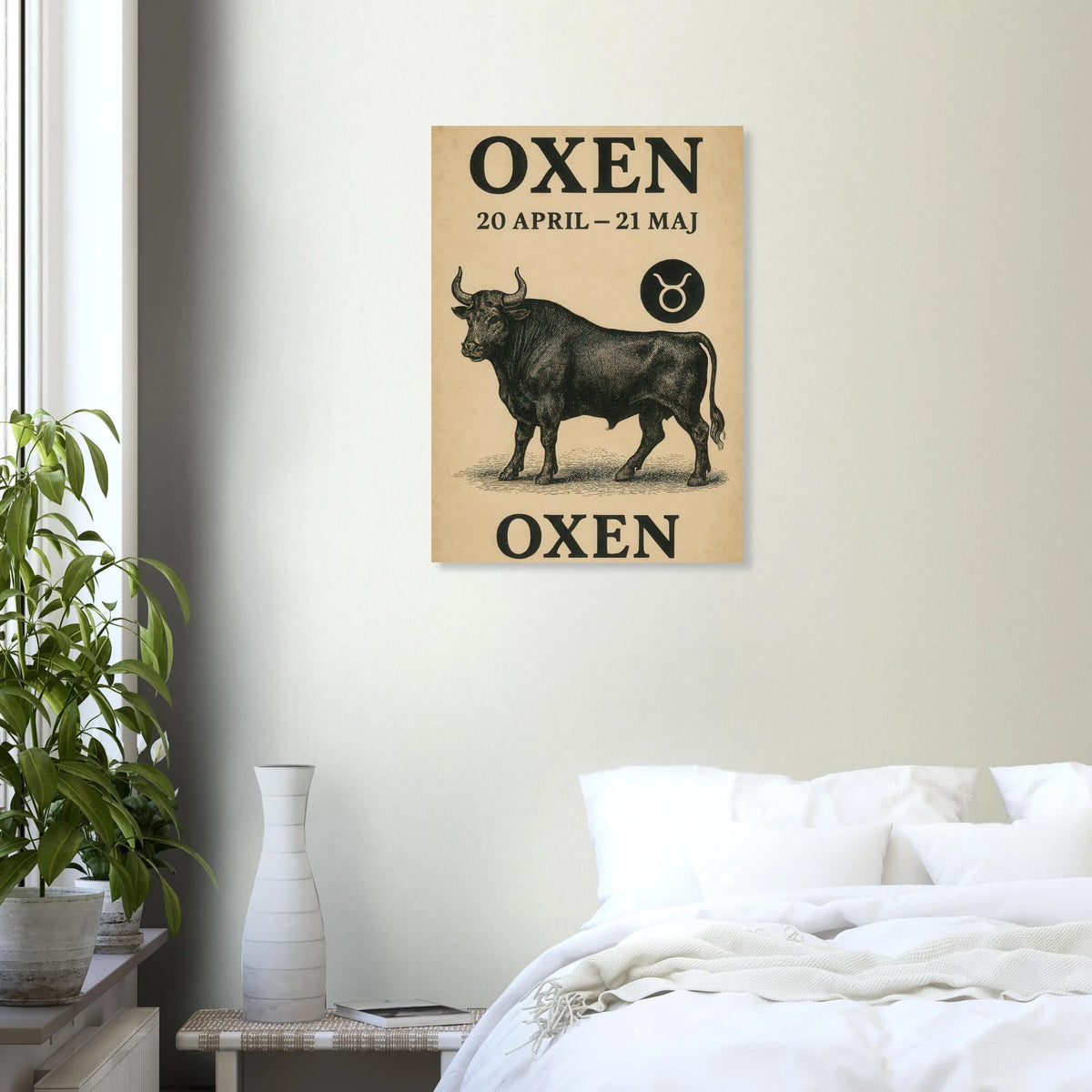 Taurus Zodiac Sign Art Print | Vintage Horoscope Poster for April-May Birthdays