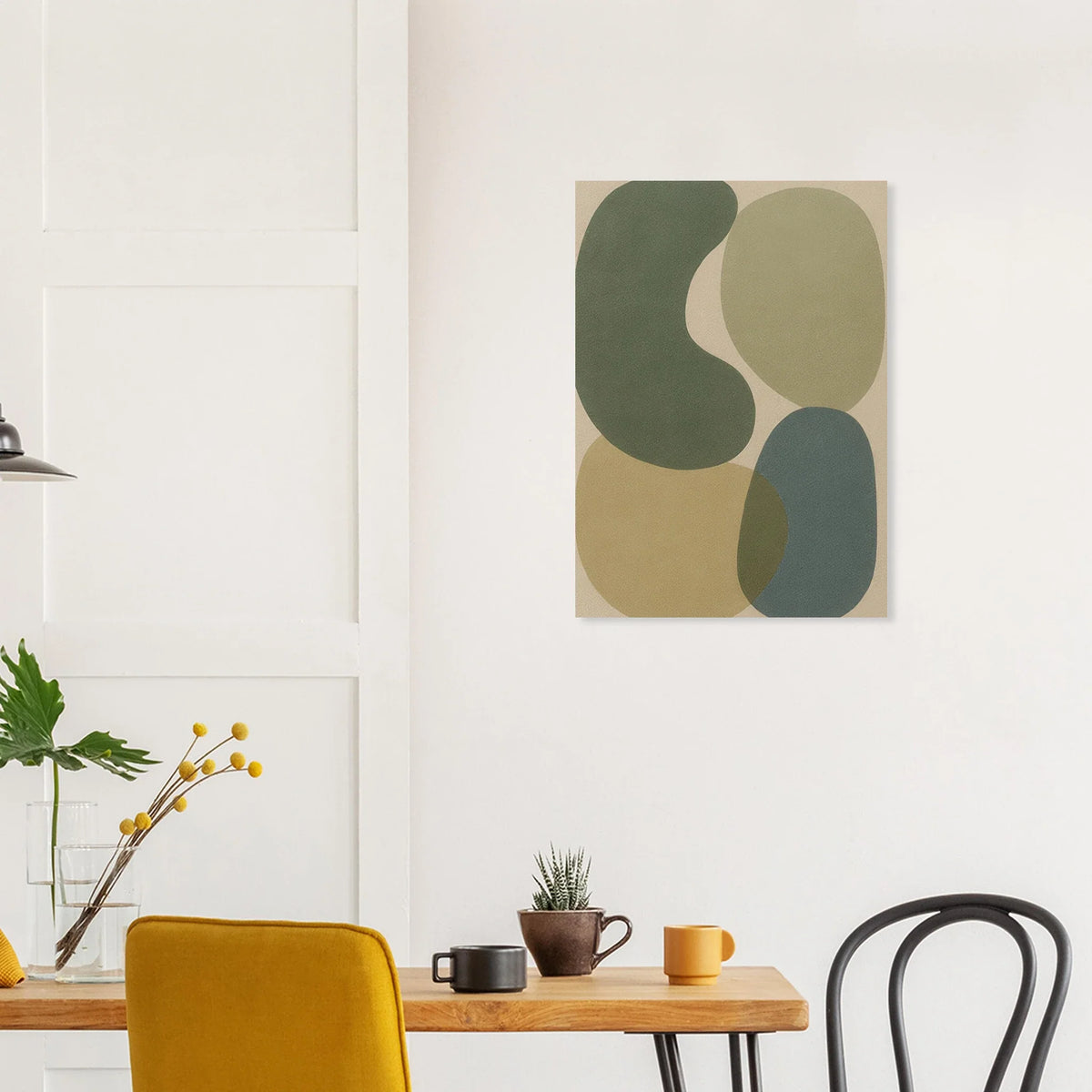 Abstrakt / Minimalistisk Jordnära Toner Konsttryck - Modern Väggkonst i Naturliga Nyanser