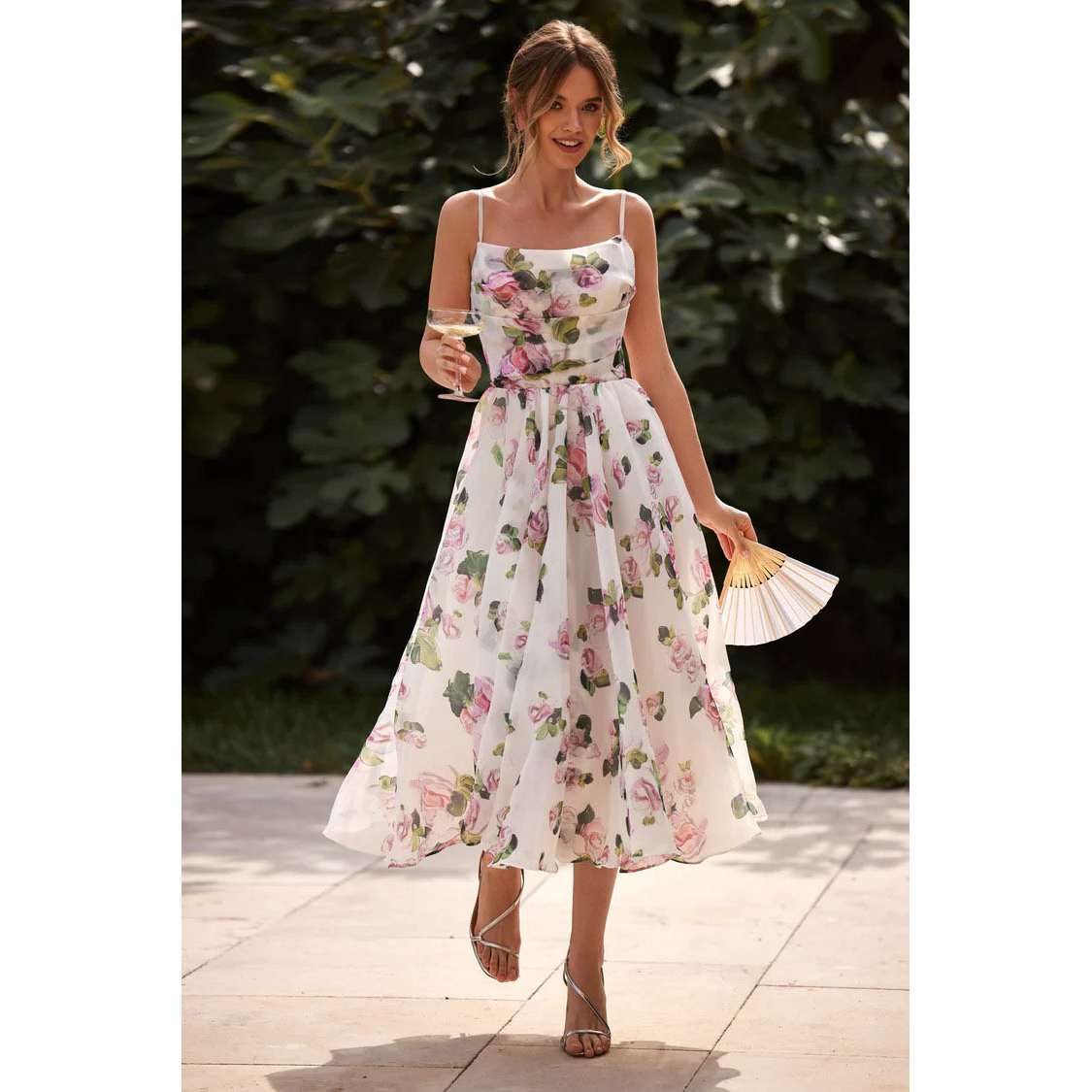 Off-Shoulder Chiffon Evening Dress