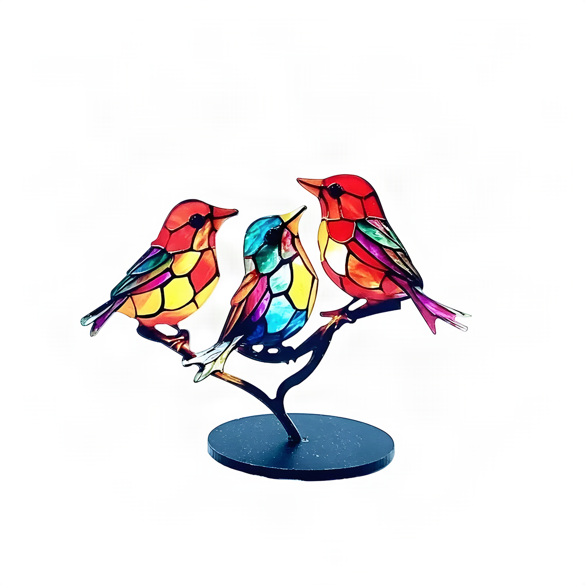 Colorful Metal Bird Ornament