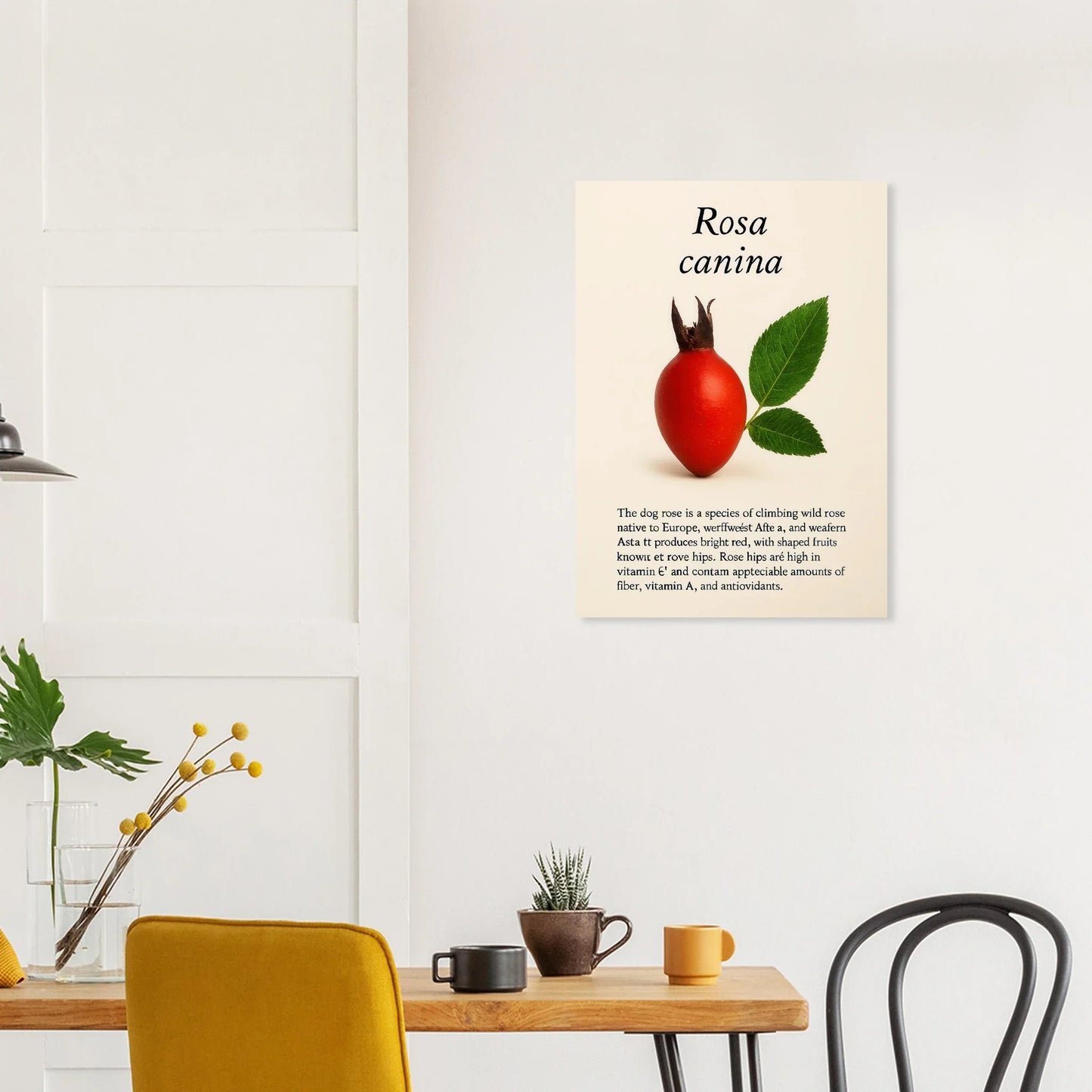 Frukter Rosa Canina Botanisk Plansch – Livfulla Nyanser för Ditt Hem i Flera Storlekar