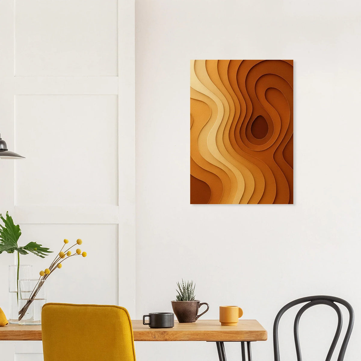 Minimalistiska Jordtoner – Modern Vågkonst Poster i Flera Storlekar