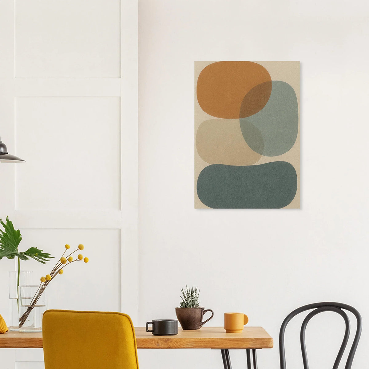 Abstrakt / Minimalistisk Jordnära Formkonst — Premium Halvblank Poster i Flera Storlekar