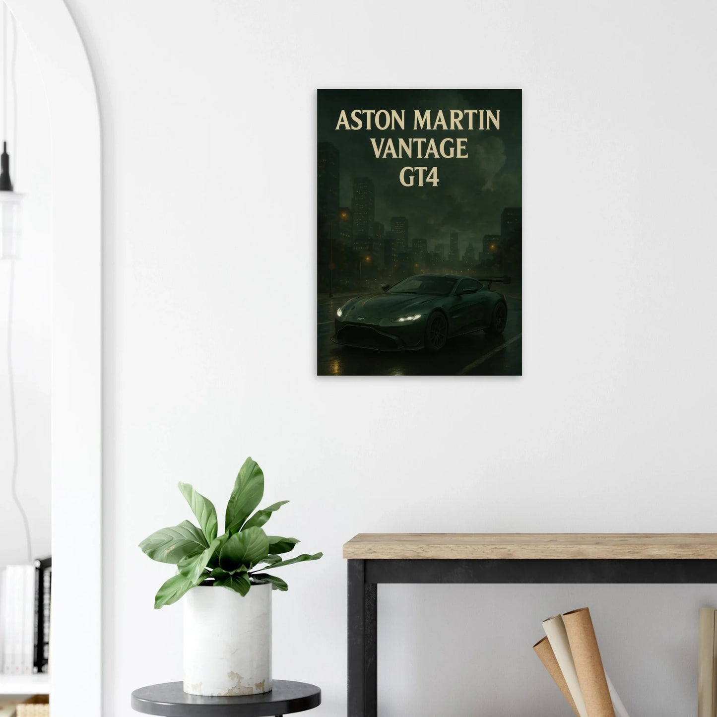 Aston Martin Vantage GT4 Night Drive Poster – Premium Quality Car Art