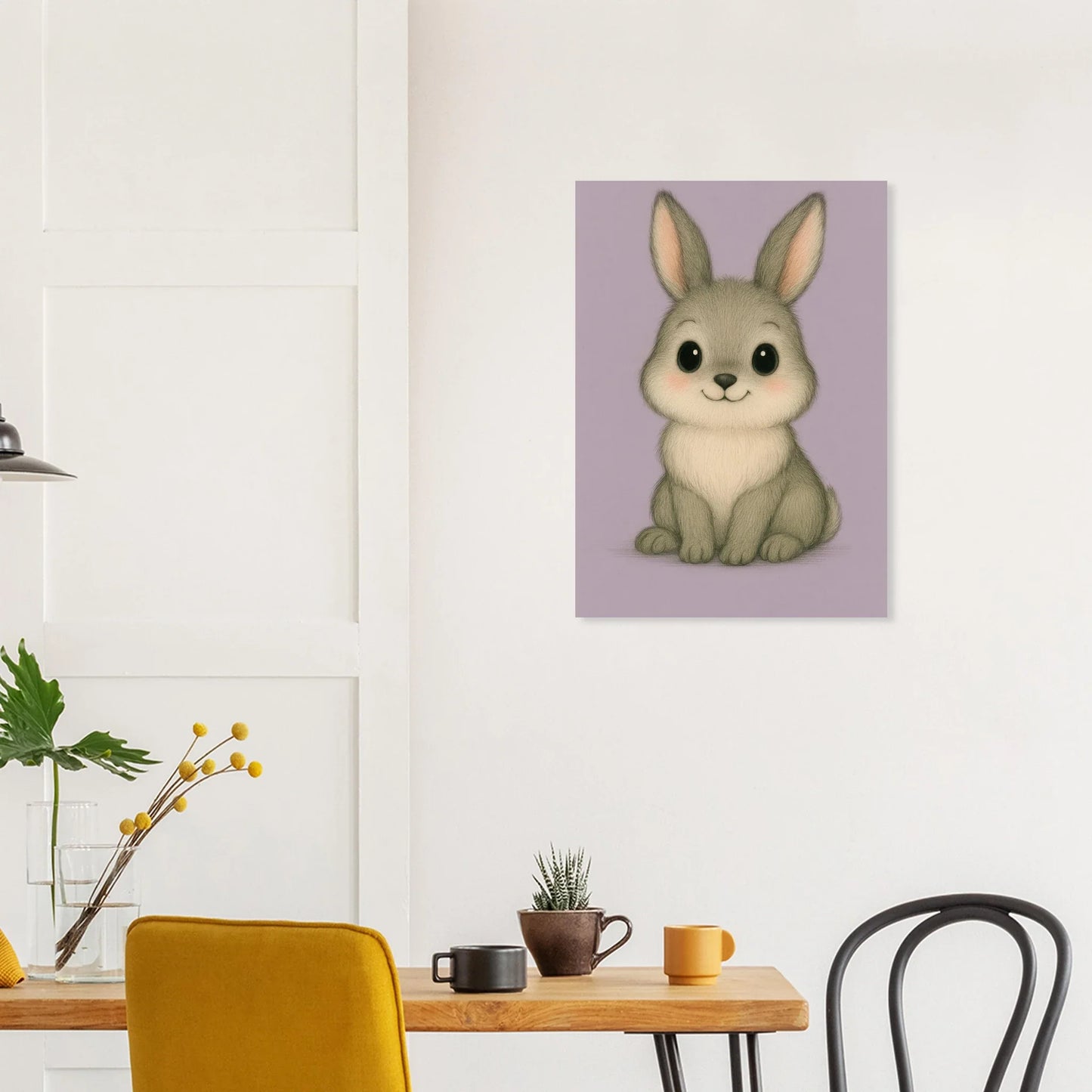 Söt Kanin | Charmig Blyertsteckning Djurkonst Poster