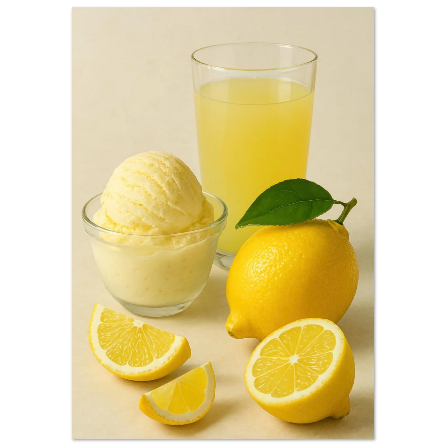Fresh Lemonade & Ice Creame Poster - Choose Your Perfect Size