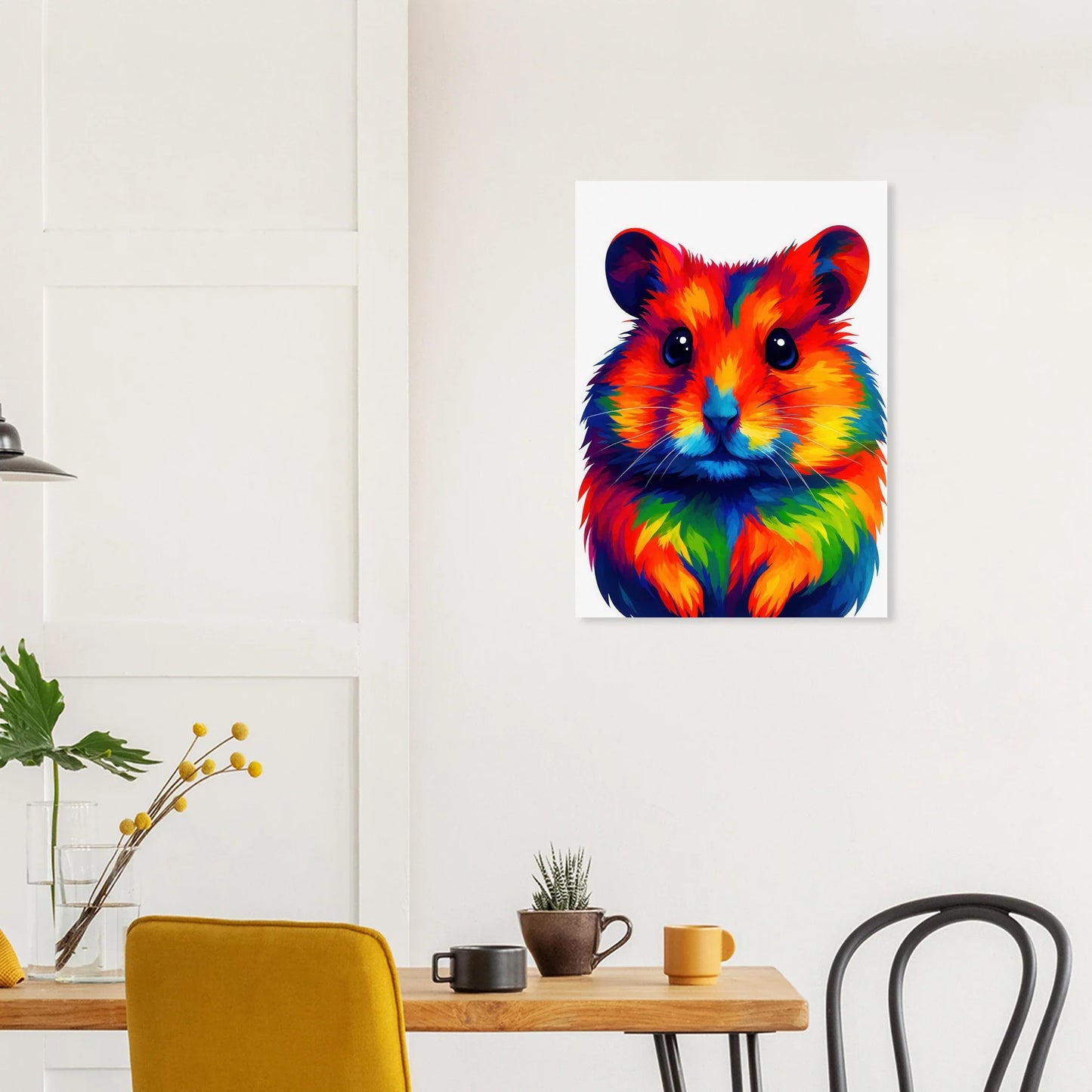 Djur: Vibrant Pop Art Hamster Poster - Colorful & Expressive Wall Art in Various Sizes