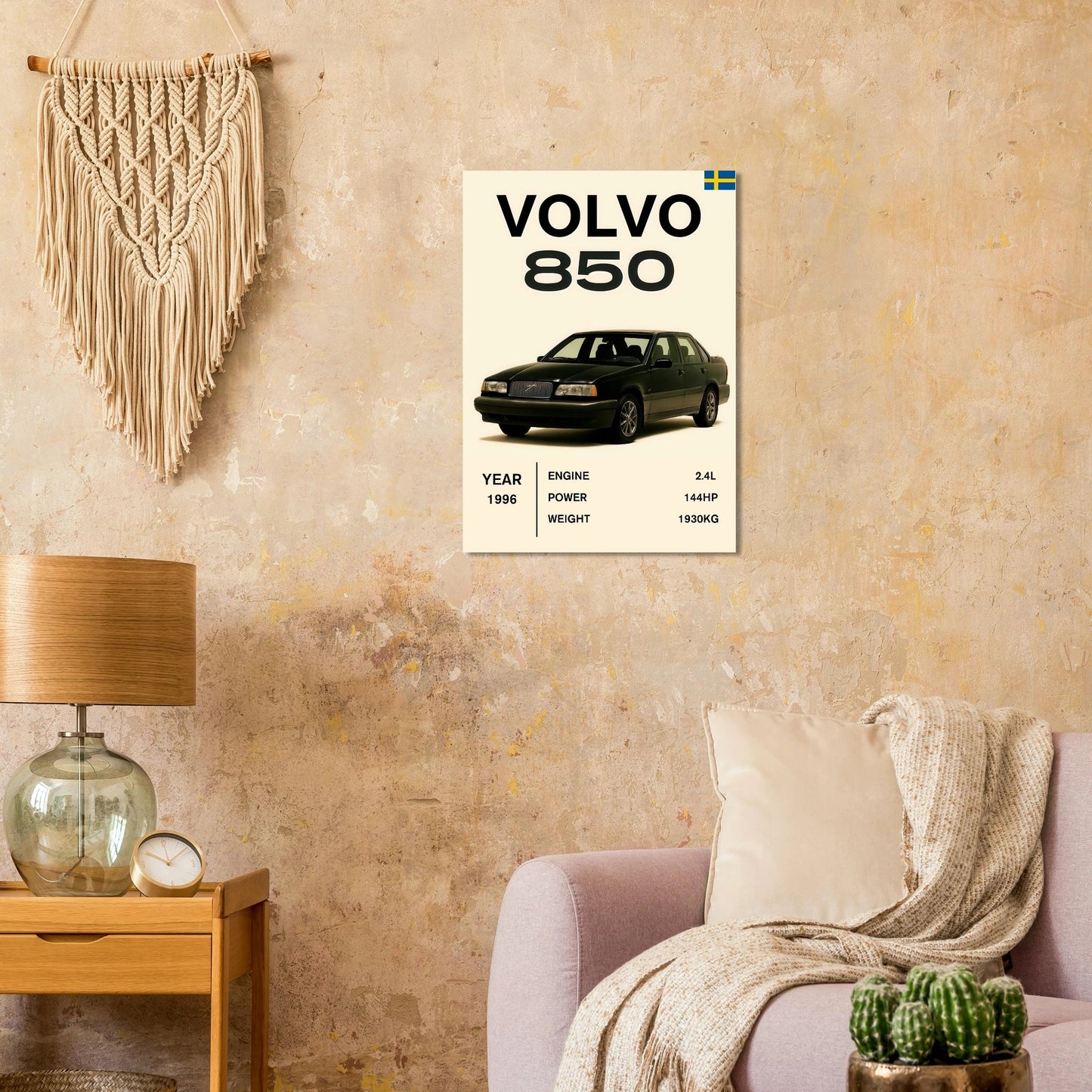 Volvo 850 Klassisk Bil Affisch – Fånga Tidens Elegans med Premium Konsttryck