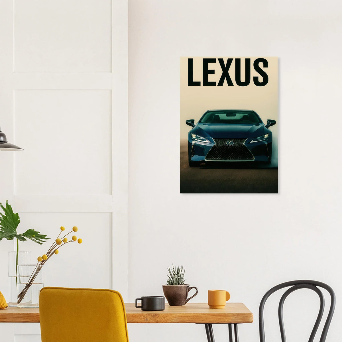 Lexus RC Performance Poster - Blå Sportbil Konsttryck