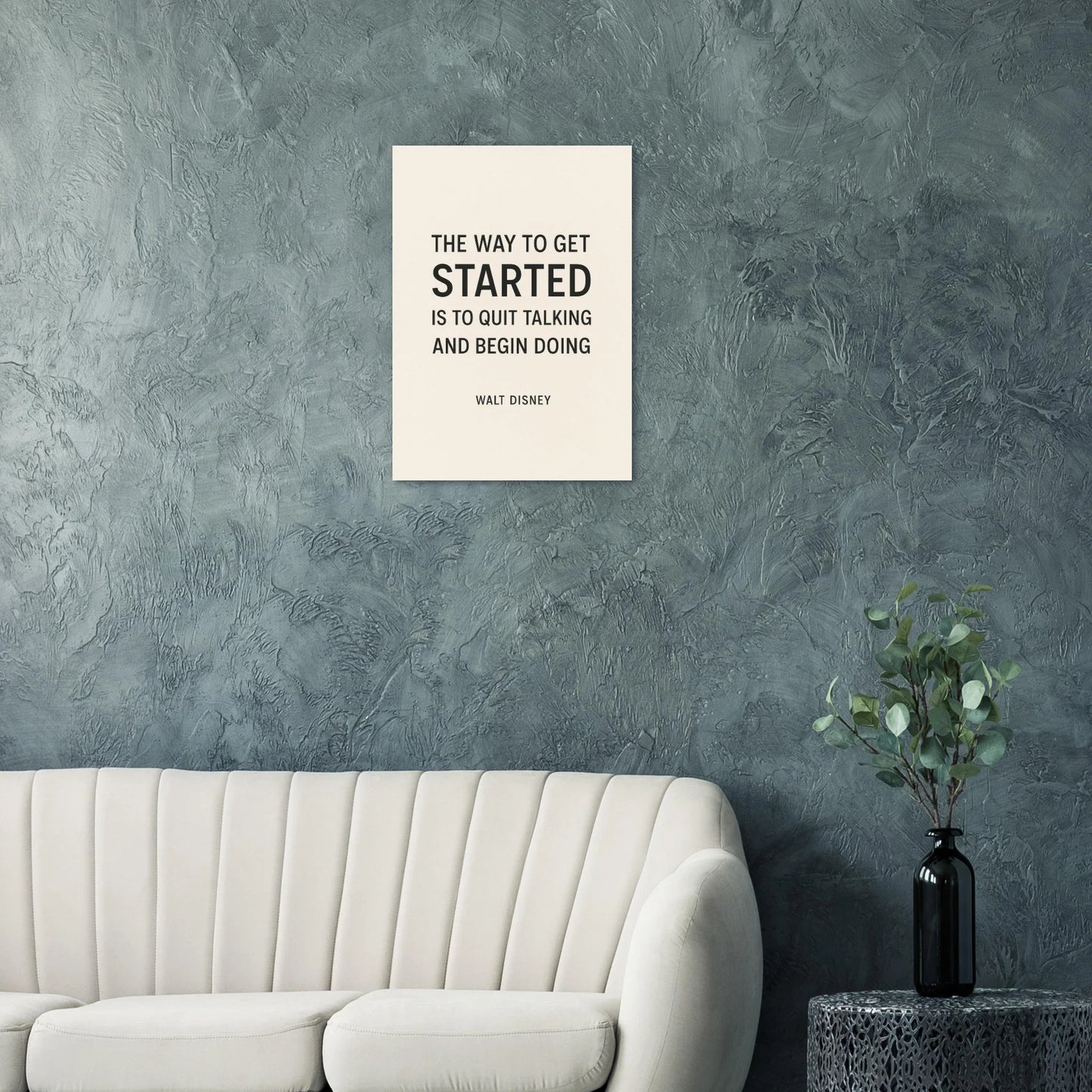 Walt Disney "The Way To Get Started" Inspirational Quote Art Print Poster