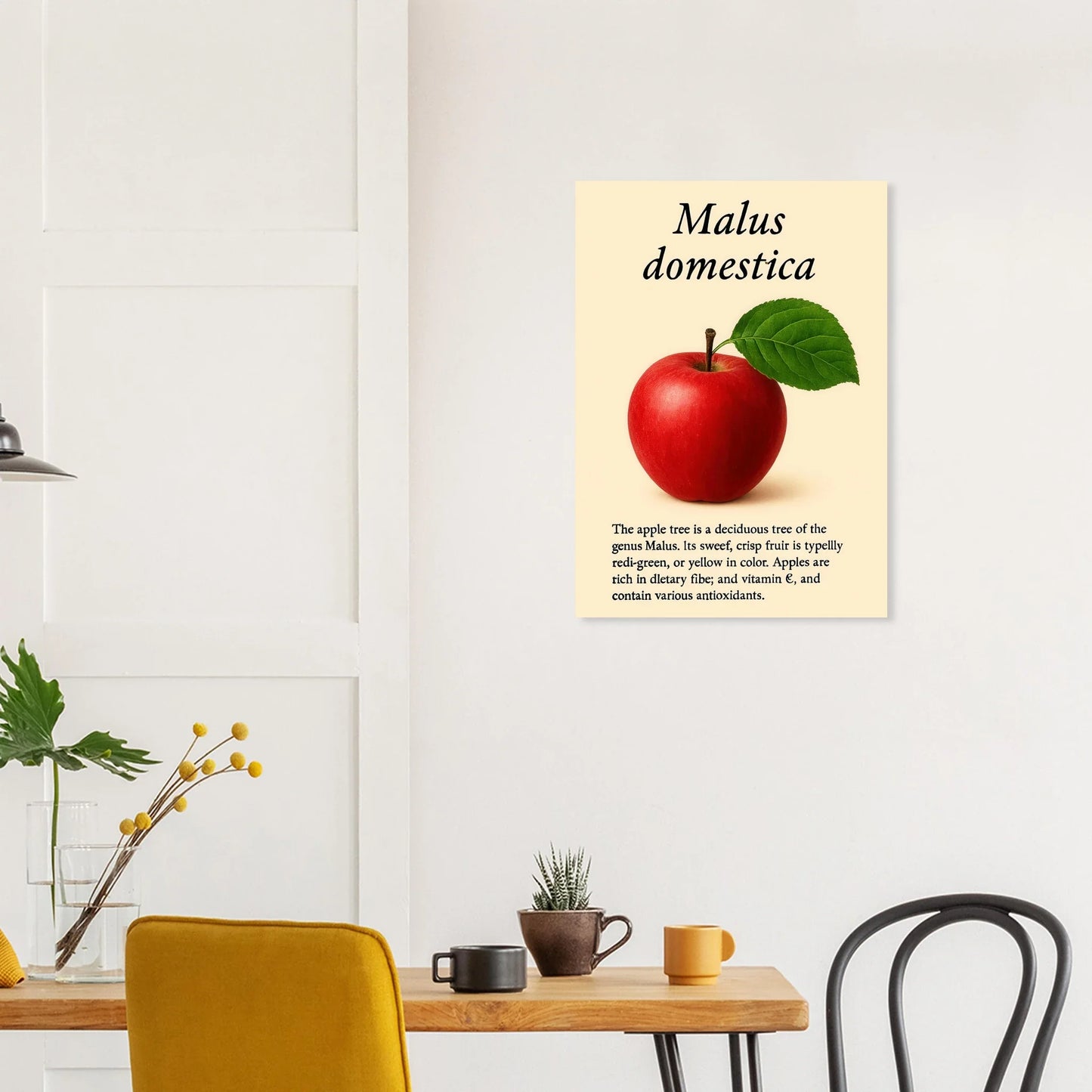 Frukter – Botanisk Äppel Illustration Konsttryck för Naturälskare