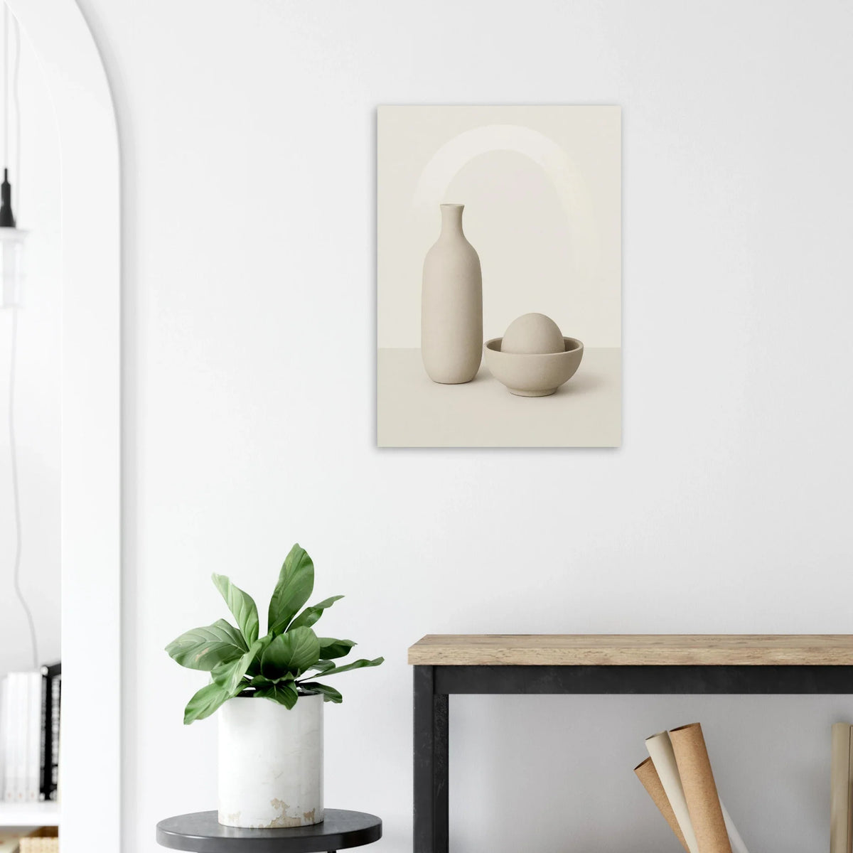 Minimalist Ceramic Forms Poster - Subtle Earth Tones | Modern Aesthetic Wall Art in 29 Sizes