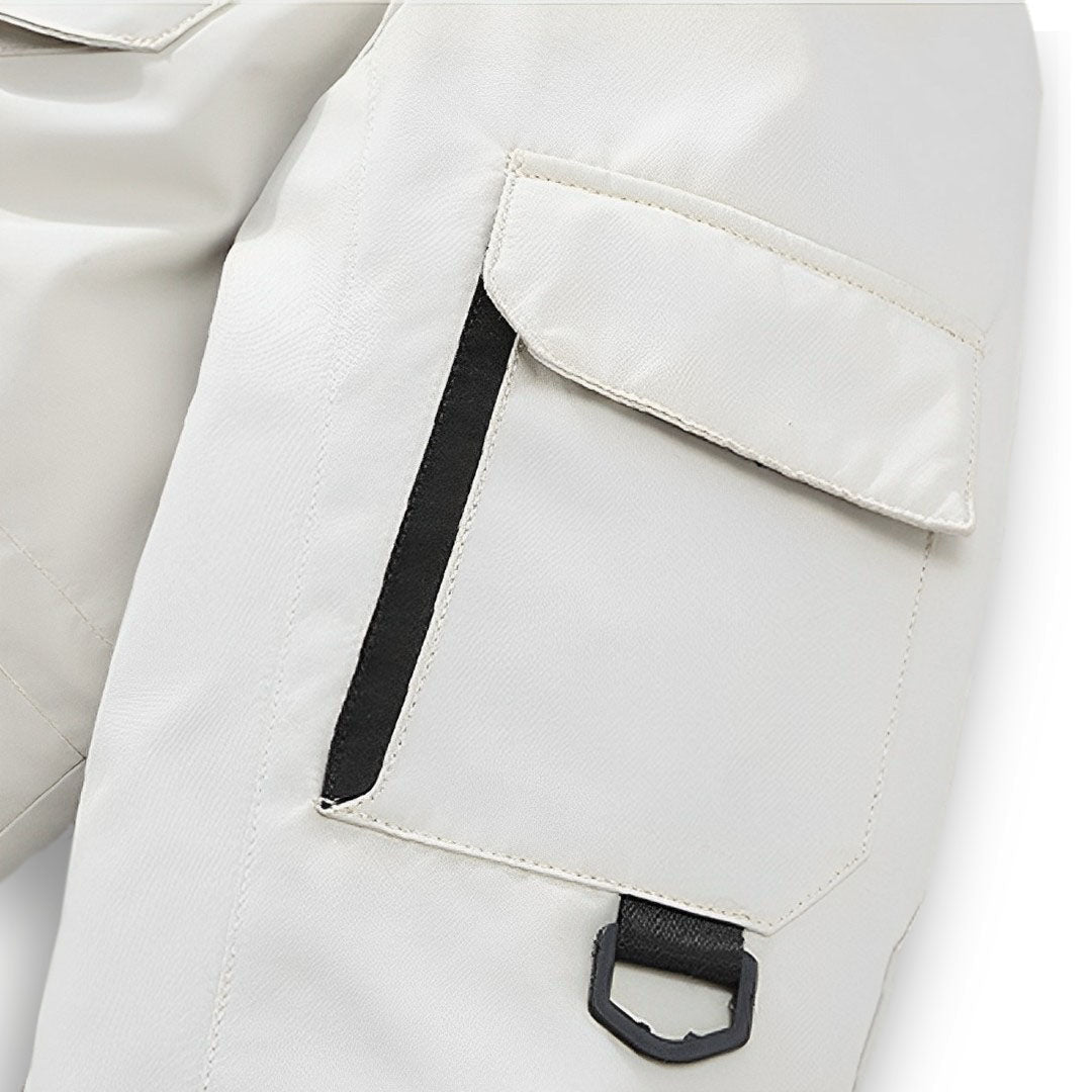 White Large Winter Fur Hooded Down Jacket Stylish Lightweight Quilted Warm Puffer Coat