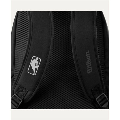 Ryggsäck Wilson NBA Team Backpack, svart, sidofickor för vattenflaska
