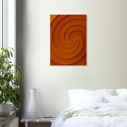 Abstrakt Spiral Konsttryck i Rustika Jordtoner – Modern Minimalistisk Poster i Flera Storlekar