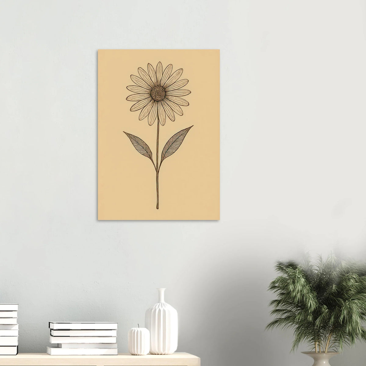 Frukter: Elegant Blommig Affisch med Minimalistisk Design