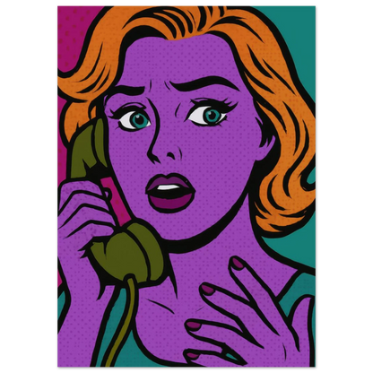 Pop Art Poster: Retro Glamour Wall Art in Vibrant Hues, Available in Various Sizes