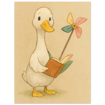 Barn Owl Storytime: Whimsical Watercolor Print for Nurseries & Playrooms