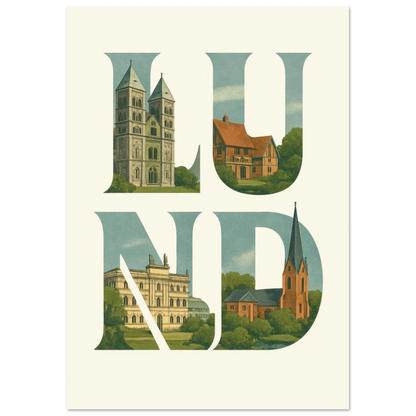 LUND Poster - Artistic Representation with Elements of Lund Design