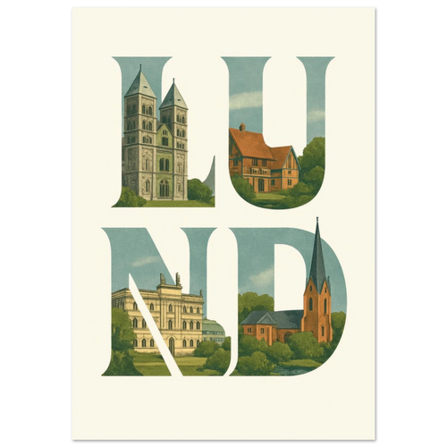 LUND Poster - Artistic Representation with Elements of Lund Design