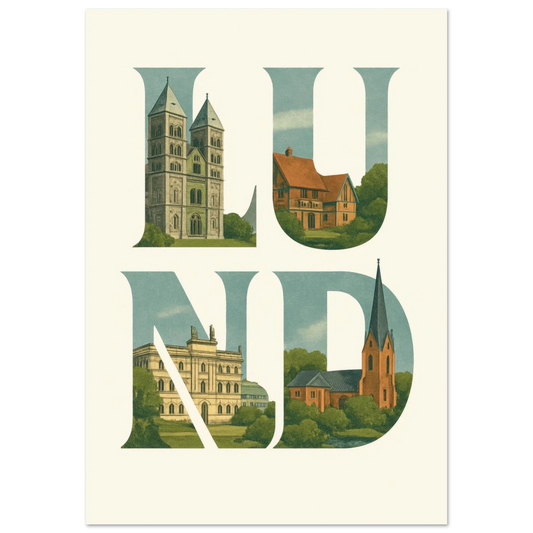 LUND Poster - Artistic Representation with Elements of Lund Design