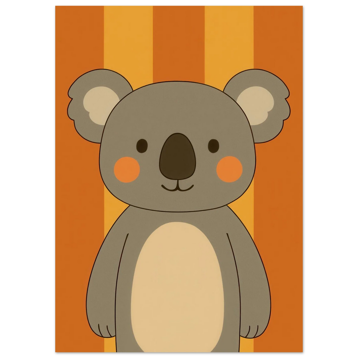Söt Koala Konsttryck: Lekfull Väggkonst för Barnrummet