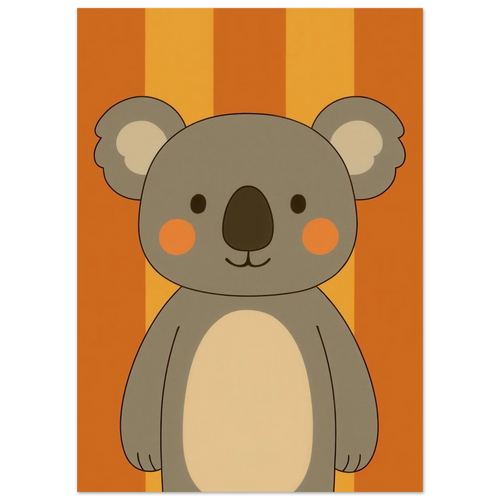 Söt Koala Konsttryck: Lekfull Väggkonst för Barnrummet