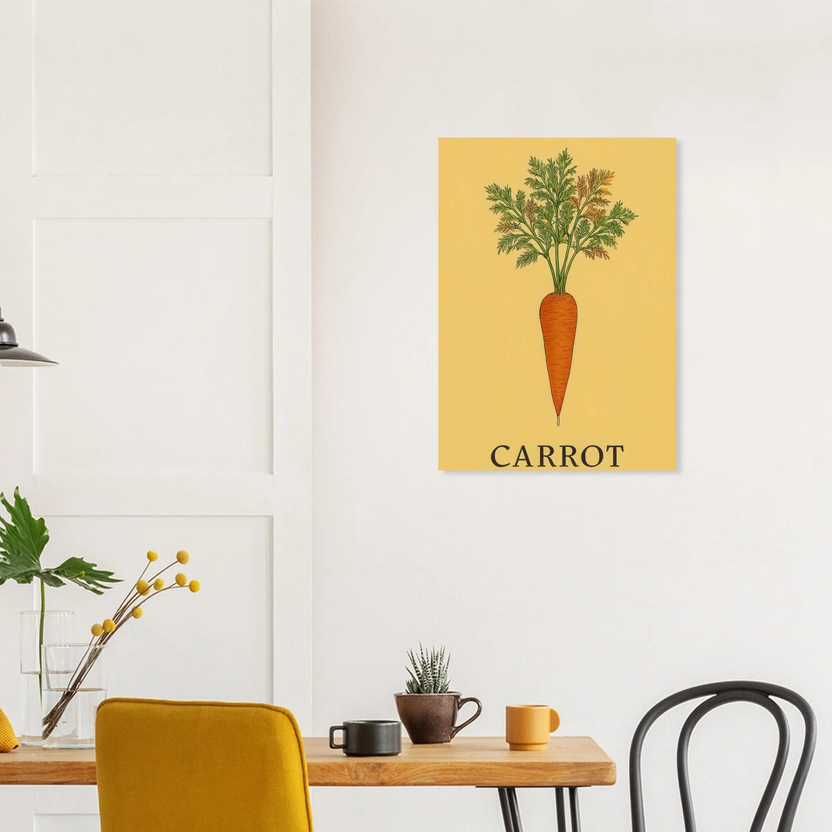 Frukter Carrot Botanical Art Print – Classic Swedish Inspired Kitchen & Dining Decor